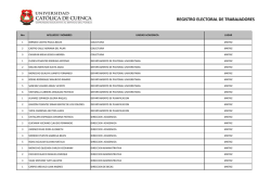 Registro Electoral Trabajadores - Universidad Católica de Cuenca