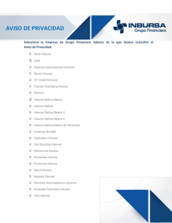AVISO DE PRIVACIDAD