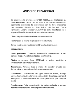 AVISO DE PRIVACIDAD