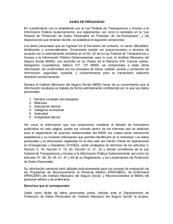 Aviso PDF - cvoed - Instituto Mexicano del Seguro Social