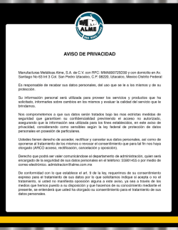 AVISO DE PRIVACIDAD