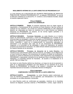 REGLAMENTO INTERNO DE LA JUNTA