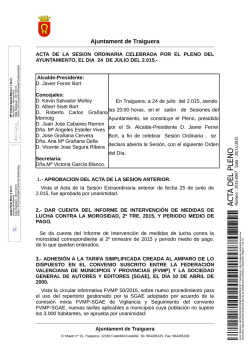 Acta Pleno 24-07-15 - Ayuntamiento de Traiguera