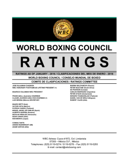 champion: vacant - World Boxing Council