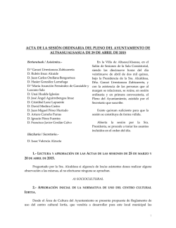 ACTA MUNICIPAL DE LA SESI&Oacute;N ORDINARIA DE 29 DE ABRIL