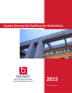 Cuadro General de Clasificación Archivística 2015