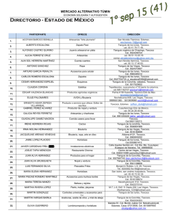 Directorio - Estado de M&eacute;xico