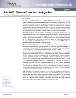 Sistema Financiero de Argentina 2015