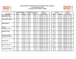 PRECIOS PREVALECIENTES DE MAYORISTAS DE GASOLINA 23