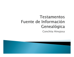Testamentos: Fuente Genealogica