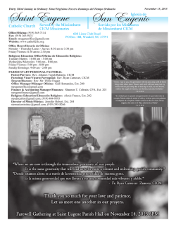 ft|Çà XâzxÇx ftÇ XâzxÇ|É - SAINT EUGENE CATHOLIC CHURCH