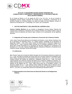 Acta - Secretaría de Desarrollo Social