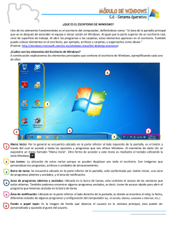 ¿QUE ES EL ESCRITORIO DE WINDOWS