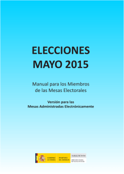 ELECCIONES MAYO 2015