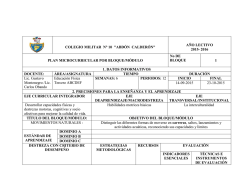 2016 PLAN MICROCURRICULAR POR BLOQUE/MÓDULO No DE