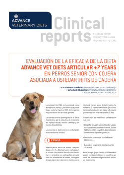 EVALUACIóN DE LA EfICACIA DE LA DIETA ADVANCE VET DIETS