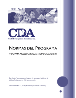 Normas del Programa - Child Development Associates