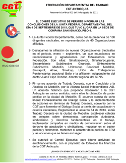 federación departamental del trabajo cgt antioquia