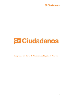Programa Electoral de Ciudadanos Región de Murcia