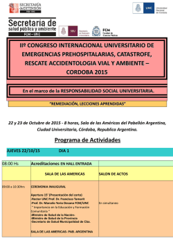 1º congreso internacional universitario de emergencias