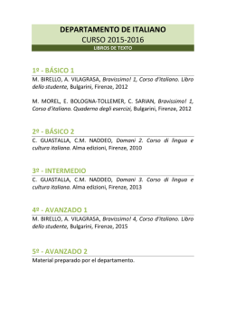DEPARTAMENTO DE ITALIANO CURSO 2015-2016