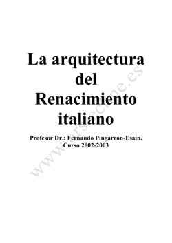 La arquitectura del Renacimiento italiano