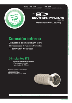 Conexión interna - Implantes e componentes Contactodent
