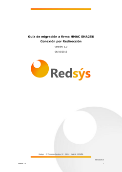 Guía de migración a firma HMAC SHA256 Conexión por