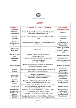 Lista de Pares Evaluadores 2016