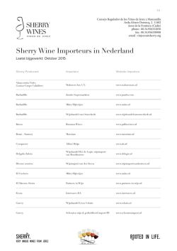 Importeurs NL - Sherry Wines
