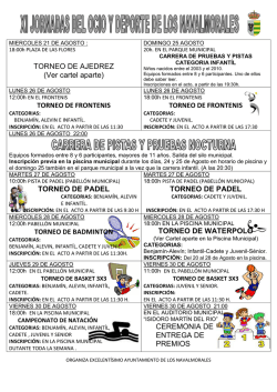 Cartel jornadas deportivas - Ayuntamiento de Los Navalmorales