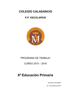 6º Ed. Primaria - Colegio Calasancio