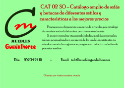 CAT 02 SO – Catálogo amplio de sofás y butacas de diferentes