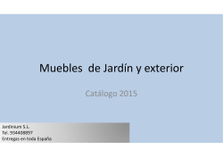 CATÁLOGO JARDIN 2015 - Muebles de exterior