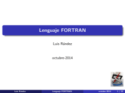 Breve historia (local) del lenguaje FORTRAN
