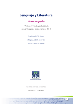 LENGUAJE 9º UNIDAD 1.indd - Ediciones Servicios Educativos