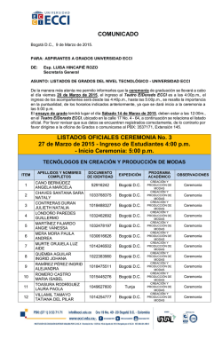 Inicio Ceremonia - Universidad ECCI