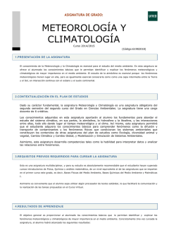 METEOROLOGÍA Y CLIMATOLOGÍA