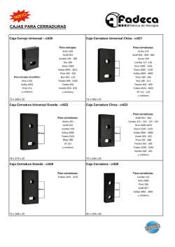 CAJAS PARA CERRADURAS