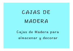 CAJAS DE MADERA - Grupo Regalandia