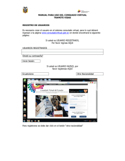 Manual processing of visas - Consulado Virtual Ecuador