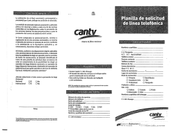 planilla de solicitud de linea telefonica cantv