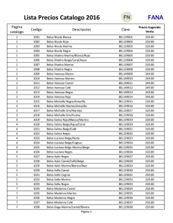 Lista Precios Catalogo 2015