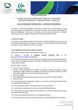 Clique aqui e confira o edital - Centro Universitário Barão de Mauá