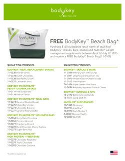 Buy $125 suggested retail worth of BodyKey™ Shakes, Bars