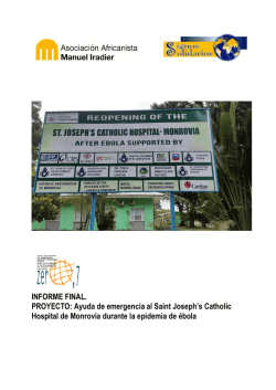 INFORME FINAL. PROYECTO: Ayuda de emergencia al Saint