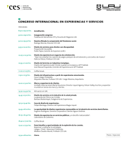 Congreso internacional de experiencias y servicios_Programa