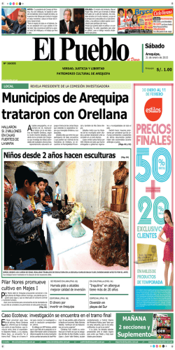 Municipios de Arequipa trataron con Orellana