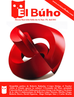 Despedida po&eacute;tica de Roberto Ba&ntilde;uelas l L&oacute;pez