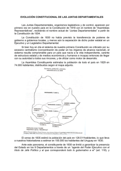 "Evolución Constitucional de las Juntas Departamentales"